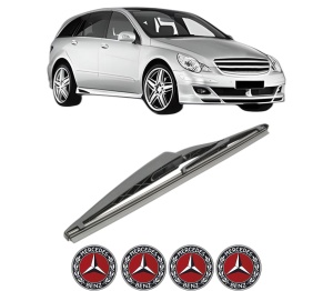 Stergator lamela spate MERCEDES-BENZ R-CLASS (W251, V251) din 2005 - 2014, pentru luneta auto, Bosch Twin, din cauciuc siliconat rezistent, 4 Stickere Auto MERCEDES-BENZ v28660
