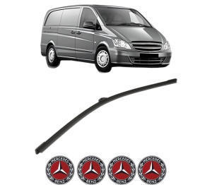 Stergator lamela spate MERCEDES-BENZ VITO Van (W447) din 2014, pentru luneta auto, Bosch Aerotwin, din cauciuc siliconat rezistent, 4 Stickere Auto MERCEDES-BENZ v26638