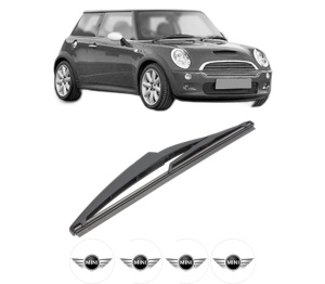 Stergator lamela spate MINI MINI (R50, R53) din 2001 - 2006, pentru luneta auto, Valeo Silencio, din cauciuc siliconat rezistent, 4 Stickere Auto MINI v21538