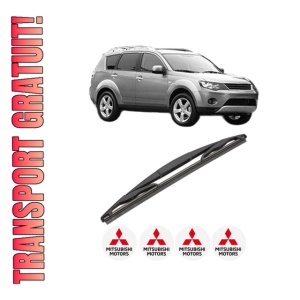 Stergator lamela spate MITSUBISHI OUTLANDER II (CW_W) din 2006 - 2012, pentru luneta auto, Valeo Silencio, din cauciuc siliconat rezistent, 4 Stickere Auto MITSUBISHI