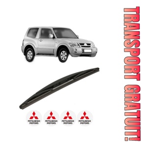 Stergator lamela spate MITSUBISHI PAJERO CLASSIC (V2_W, V6_W, V7_W) din 2001, pentru luneta auto, Bosch Twin, din cauciuc siliconat rezistent, 4 Stickere Auto MITSUBISHI - Img 1