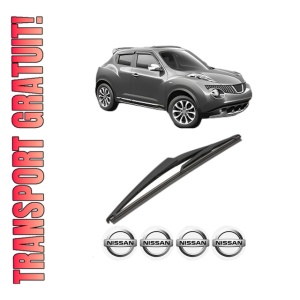 Stergator lamela spate NISSAN JUKE (F15) din 2010 - 2019, pentru luneta auto, Valeo Silencio, din cauciuc siliconat rezistent, 4 Stickere Auto NISSAN