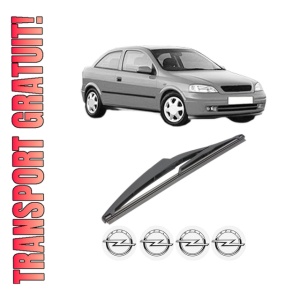 Stergator lamela spate OPEL ASTRA G Hatchback (T98) din 1998 - 2009, pentru luneta auto, Valeo Silencio, din cauciuc siliconat rezistent, 4 Stickere Auto OPEL