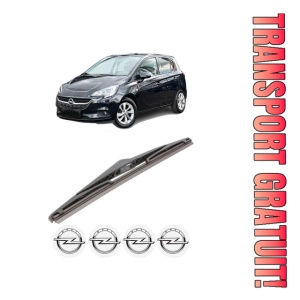 Stergator lamela spate OPEL CORSA E (X15) din 2014 - 2019, pentru luneta auto, Bosch Twin, din cauciuc siliconat rezistent, 4 Stickere Auto OPEL