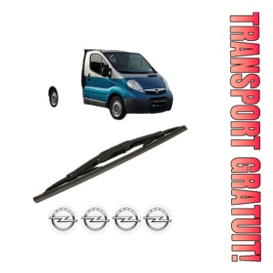 Stergator lamela spate OPEL VIVARO A Platform/Chassis (X83) din 2001 - 2014, pentru luneta auto, Bosch Twin, din cauciuc siliconat rezistent, 4 Stickere Auto OPEL