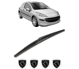 Stergator lamela spate PEUGEOT 207 Hatchback Van (WA_, WC_) din 2007 - 2012, pentru luneta auto, Bosch Twin, din cauciuc siliconat rezistent, 4 Stickere Auto PEUGEOT v26098