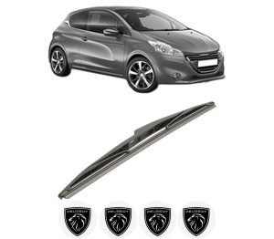Stergator lamela spate PEUGEOT 208 I (CA_, CC_) din 2012 - 2019, pentru luneta auto, Bosch Twin, din cauciuc siliconat rezistent, 4 Stickere Auto PEUGEOT v27997