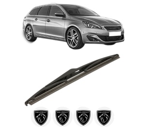 Stergator lamela spate PEUGEOT 308 SW II (LC_, LJ_, LR_, LX_, L4_) din 2014 - 2021, pentru luneta auto, Bosch Twin, din cauciuc siliconat rezistent, 4 Stickere Auto PEUGEOT v23143