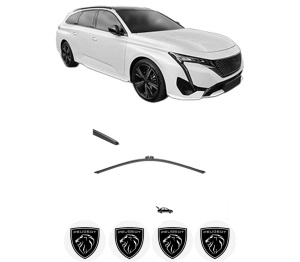 Stergator lamela spate PEUGEOT 308 SW III (FC_, FJ_, FR_, F4_, FN_) din 2021, pentru luneta auto, Valeo Silencio, din cauciuc siliconat rezistent, 4 Stickere Auto PEUGEOT v15838