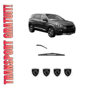 Stergator lamela spate PEUGEOT 5008 II (MC_, MJ_, MR_, M4_) din 2016 - 2019, pentru luneta auto, Valeo Silencio, din cauciuc siliconat rezistent, 4 Stickere Auto PEUGEOT