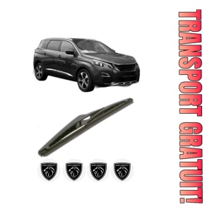 Stergator lamela spate PEUGEOT 5008 II (MC_, MJ_, MR_, M4_) din 2016 - 2019, pentru luneta auto, Bosch Twin, din cauciuc siliconat rezistent, 4 Stickere Auto PEUGEOT