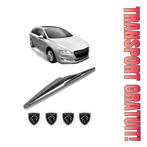 Stergator lamela spate PEUGEOT 508 SW Estate Van (8E_) din 2011 - 2018, pentru luneta auto, Bosch Twin, din cauciuc siliconat rezistent, 4 Stickere Auto PEUGEOT