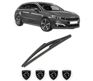 Stergator lamela spate PEUGEOT 508 SW I (8E_) din 2010 - 2018, pentru luneta auto, Valeo Silencio, din cauciuc siliconat rezistent, 4 Stickere Auto PEUGEOT v19678