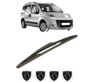 Stergator lamela spate PEUGEOT BIPPER TEPEE din 2008, pentru luneta auto, Bosch Twin, din cauciuc siliconat rezistent, 4 Stickere Auto PEUGEOT v23083