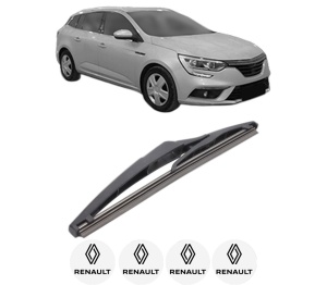 Stergator lamela spate RENAULT MEGANE IV Grandtour (K9A/M/N_) din 2016, pentru luneta auto, Bosch Twin, din cauciuc siliconat rezistent, 4 Stickere Auto RENAULT v32988