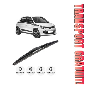 Stergator lamela spate RENAULT TWINGO III (BCM_, BCA_) din 2014, pentru luneta auto, Bosch Twin, din cauciuc siliconat rezistent, 4 Stickere Auto RENAULT - Img 1