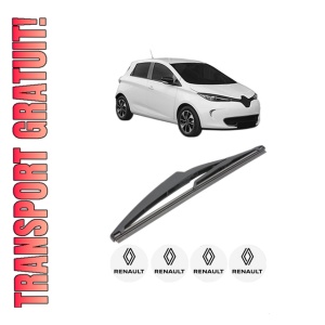 Stergator lamela spate RENAULT ZOE Hatchback Van (BFM_) din 2019, pentru luneta auto, Valeo Silencio, din cauciuc siliconat rezistent, 4 Stickere Auto RENAULT