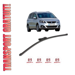 Stergator lamela spate SEAT ALHAMBRA VAN (711) din 2014 - 2022, pentru luneta auto, Valeo Silencio Xtrm, din cauciuc siliconat rezistent, 4 Stickere Auto SEAT