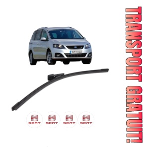 Stergator lamela spate SEAT ALHAMBRA VAN (711) din 2014 - 2022, pentru luneta auto, Bosch Aerotwin, din cauciuc siliconat rezistent, 4 Stickere Auto SEAT