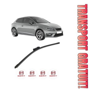 Stergator lamela spate SEAT LEON SC (5F5) din 2013 - 2018, pentru luneta auto, Bosch Aerotwin, din cauciuc siliconat rezistent, 4 Stickere Auto SEAT