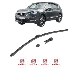 Stergator lamela spate SEAT TARRACO (KN2) din 2018 - 2024, pentru luneta auto, Valeo HydroConnect, din cauciuc siliconat rezistent, 4 Stickere Auto SEAT v16858