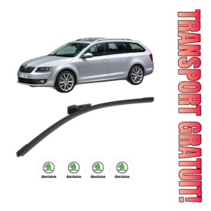 Stergator lamela spate SKODA Octavia III Combi (5E5, 5E6) din 2012 - 2020, pentru luneta auto, Bosch Aerotwin, din cauciuc siliconat rezistent, 4 Stickere Auto SKODA