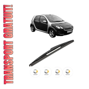 Stergator lamela spate SMART FORFOUR (454) din 2004 - 2006, pentru luneta auto, Valeo Silencio, din cauciuc siliconat rezistent, 4 Stickere Auto SMART
