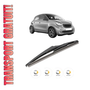 Stergator lamela spate SMART FORFOUR Hatchback (453) din 2014, pentru luneta auto, Valeo Silencio, din cauciuc siliconat rezistent, 4 Stickere Auto SMART