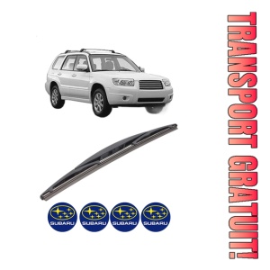 Stergator lamela spate SUBARU FORESTER (SH_) din 2008 - 2013, pentru luneta auto, Bosch Twin, din cauciuc siliconat rezistent, 4 Stickere Auto SUBARU
