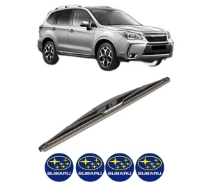Stergator lamela spate SUBARU FORESTER (SJ_) din 2012, pentru luneta auto, Valeo Silencio, din cauciuc siliconat rezistent, 4 Stickere Auto SUBARU v18598