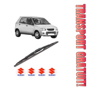 Stergator lamela spate SUZUKI ALTO VI (FF, HA24_) din 2002 - 2008, pentru luneta auto, Bosch Twin, din cauciuc siliconat rezistent, 4 Stickere Auto SUZUKI