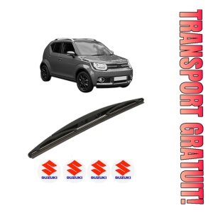 Stergator lamela spate SUZUKI IGNIS III (MF, FF) din 2016, pentru luneta auto, Bosch Twin, din cauciuc siliconat rezistent, 4 Stickere Auto SUZUKI