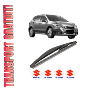 Stergator lamela spate SUZUKI SX4 S-CROSS (JY) din 2013 - 2022, pentru luneta auto, Valeo Silencio, din cauciuc siliconat rezistent, 4 Stickere Auto SUZUKI