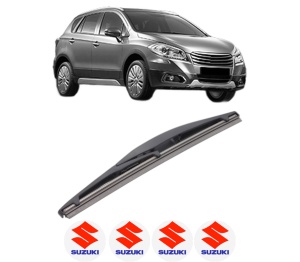 Stergator lamela spate SUZUKI SX4 S-CROSS (JY) din 2013 - 2022, pentru luneta auto, Bosch Twin, din cauciuc siliconat rezistent, 4 Stickere Auto SUZUKI v24163