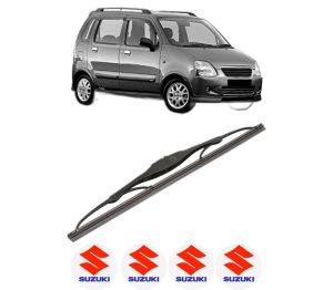 Stergator lamela spate SUZUKI WAGON R+ (MA) din 2000 - 2008, pentru luneta auto, Valeo Silencio, din cauciuc siliconat rezistent, 4 Stickere Auto SUZUKI v19198