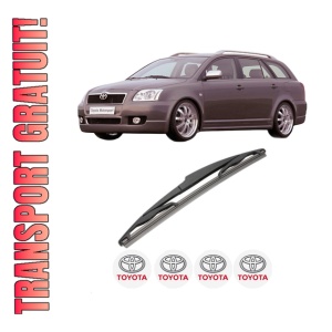 Stergator lamela spate TOYOTA AVENSIS Estate (_T25_) din 2003 - 2008, pentru luneta auto, Valeo Silencio, din cauciuc siliconat rezistent, 4 Stickere Auto TOYOTA