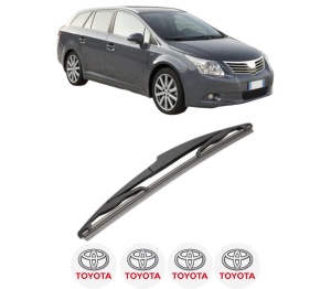 Stergator lamela spate TOYOTA AVENSIS Estate (_T27_) din 2008 - 2018, pentru luneta auto, Valeo Silencio, din cauciuc siliconat rezistent, 4 Stickere Auto TOYOTA v17698