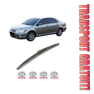 Stergator lamela spate TOYOTA AVENSIS (_T25_) din 2003 - 2008, pentru luneta auto, Bosch Twin, din cauciuc siliconat rezistent, 4 Stickere Auto TOYOTA
