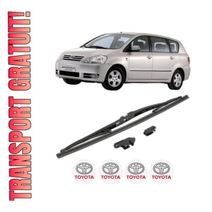 Stergator lamela spate TOYOTA AVENSIS VERSO (_M2_) din 2001 - 2010, pentru luneta auto, Valeo Silencio, din cauciuc siliconat rezistent, 4 Stickere Auto TOYOTA