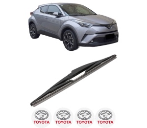 Stergator lamela spate TOYOTA C-HR VAN (_X1_) din 2016, pentru luneta auto, Valeo Silencio, din cauciuc siliconat rezistent, 4 Stickere Auto TOYOTA v17458