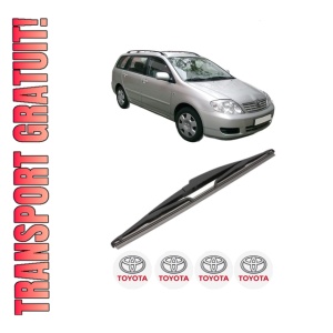 Stergator lamela spate TOYOTA COROLLA Estate (_E12_) din 2002 - 2007, pentru luneta auto, Valeo Silencio, din cauciuc siliconat rezistent, 4 Stickere Auto TOYOTA