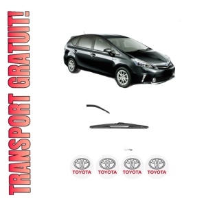 Stergator lamela spate TOYOTA PRIUS PLUS VAN (_W4_) din 2014, pentru luneta auto, Valeo Silencio, din cauciuc siliconat rezistent, 4 Stickere Auto TOYOTA