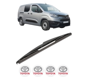 Stergator lamela spate TOYOTA PROACE CITY VERSO MPV (BKY_) din 2019 - 2024, pentru luneta auto, Valeo Silencio, din cauciuc siliconat rezistent, 4 Stickere Auto TOYOTA v21778