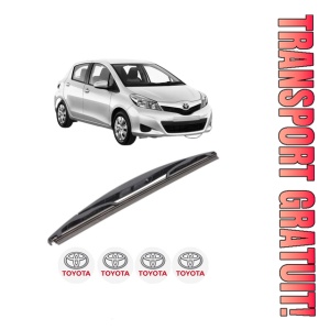 Stergator lamela spate TOYOTA YARIS (_P13_) din 2010 - 2020, pentru luneta auto, Bosch Twin, din cauciuc siliconat rezistent, 4 Stickere Auto TOYOTA