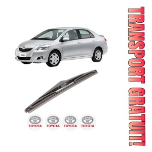 Stergator lamela spate TOYOTA YARIS / VIOS Saloon (_P9_) din 2005 - 2013, pentru luneta auto, Bosch Twin, din cauciuc siliconat rezistent, 4 Stickere Auto TOYOTA - Img 1