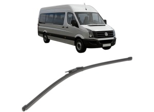 Stergator lamela spate Volkswagen CRAFTER 30-35 Bus (2E_) din 2006 - 2016, pentru luneta auto, Valeo Silencio Xtrm, din cauciuc siliconat rezistent, 4 Stickere Auto VW - Img 2