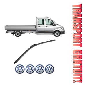 Stergator lamela spate Volkswagen CRAFTER 30-50 Platform/Chassis (2F_) din 2006 - 2016, pentru luneta auto, Bosch Aerotwin, din cauciuc siliconat rezistent, 4 Stickere Auto VW