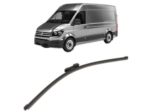 Stergator lamela spate Volkswagen CRAFTER Van (SY_, SX_) din 2016 - 2024, pentru luneta auto, Valeo Silencio Xtrm, din cauciuc siliconat rezistent, 4 Stickere Auto VW - Img 2