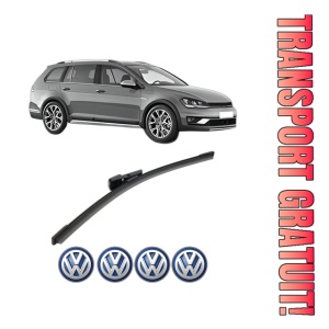 Stergator lamela spate Volkswagen GOLF ALLTRACK VII Variant (BA5, BV5) din 2014 - 2020, pentru luneta auto, Bosch Aerotwin, din cauciuc siliconat rezistent, 4 Stickere Auto VW