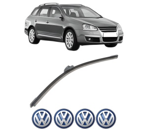 Stergator lamela spate Volkswagen GOLF V Variant (1K5) din 2007 - 2009, pentru luneta auto, Bosch Aerotwin, din cauciuc siliconat rezistent, 4 Stickere Auto VW v27063